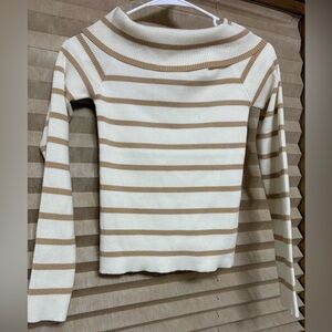 Women’s Large Double Zero Striped Lightweight Sweater